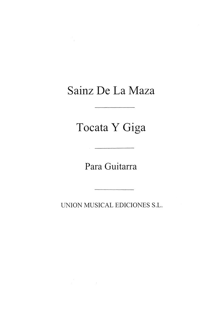 Tocata Y Giga (R Sainz De La Maza)